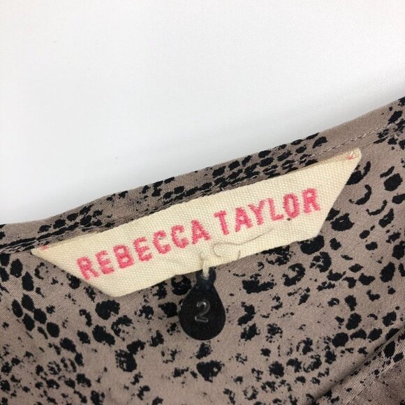 Rebecca  Taylor Runway Beige Python Animal Print Silk Spaghetti Tank Top size 2 - Picture 5 of 11
